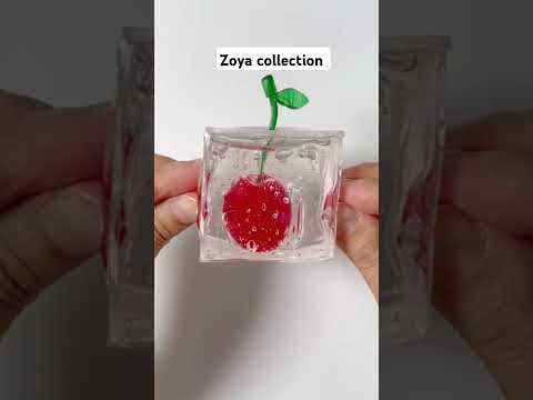 Cherry ice cube squishy diy with nano tape #follow #diy #mention #squishy #cherry #icecream #like