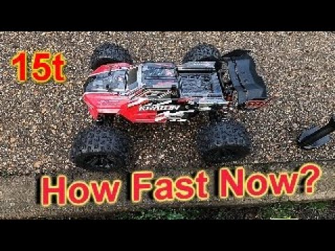 Arrma Kraton V5, Run 2, 15t pinion, 250k centre diff, Stock Electrics 6s