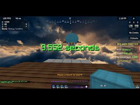 Under 10 sec bridge hypixel bridge practice!