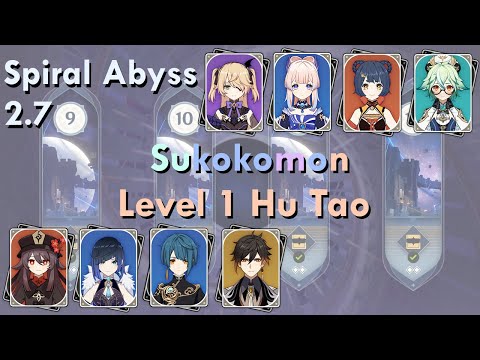 [2.7 Abyss] Sukokomon + Level 1 Hu Tao