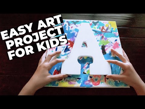 EASY ABSTRACT ART FOR KIDS 🎨🖌 | Creative Way to Help Foster Kids Feel At Home