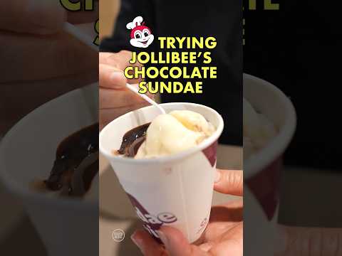 Trying Jollibee’s Chocolate Sundae for the First Time 🍨