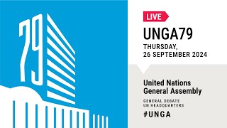 #UNGA 79 General Debate Live (Palestine, European Union & others) - 26 September 2024 (Day 3)