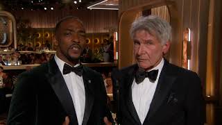 Anthony Mackie and Harrison Ford Present Best Picture – Animated | 82nd Annual Golden Globes