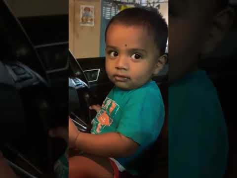 My little baby driving with his pappa#cutebaby #kidsplay #music #song #nurseryrhymes #littleones