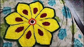 Beautiful handmade floral mats || Rangoli mats