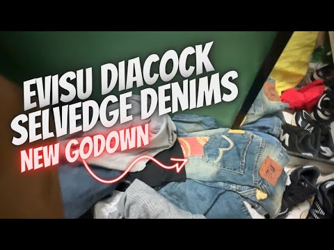 Thrifted evisu selvedge & many more for wholesale | new godown shifting