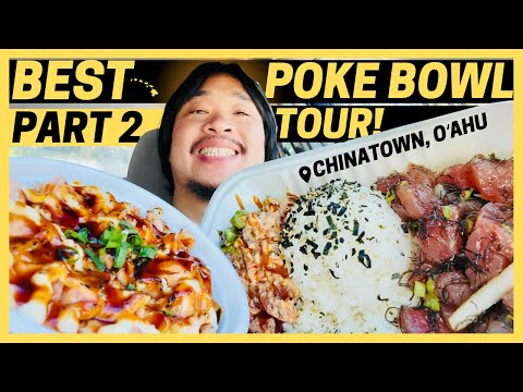 TRYING ALL The Poke Bowls in Honolulu Hawaii Chinatown #pokebowl #chinatown