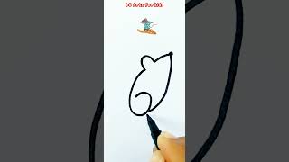 How to Draw Rat or Mouse from Number 6 | Mouse drawing easy for beginners step by step