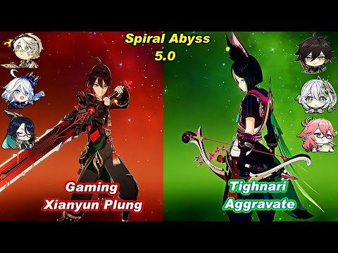 (5.0) C3 Gaming Xianyun Plung & C1 Tighnari Aggravate Spiral Abyss Floor 12 Full Star