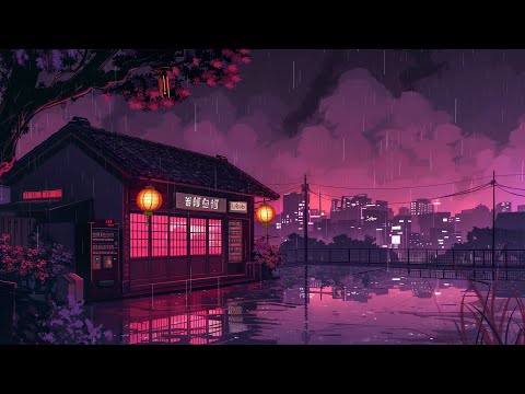 Midnight City Lofi Radio ~ 1980s Rainy Night Lofi Beats to Feel Peaceful ~ Chill and Study Vibes