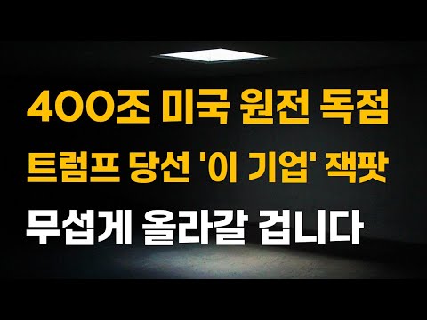 [주식] 400조 미국 원전 독점 트럼프 당선 '이 기업' 잭팟 무섭게 올라갈 겁니다.[11월주식전망, 두산에너빌리티, 두산중공업, 원전관련주, 대한전선, 원전대장주]