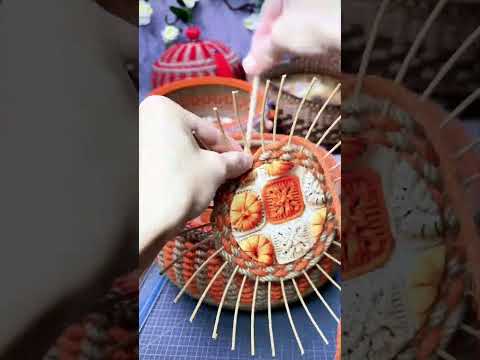 Pumpkin Basket Craft with Jute Rope and Plate 17 #handmade #diyropebasket #diy