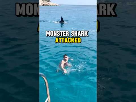 Monster Shark Attacked on Boat || #shark #tigershark #attack #usa  #ocean #trending #shorts