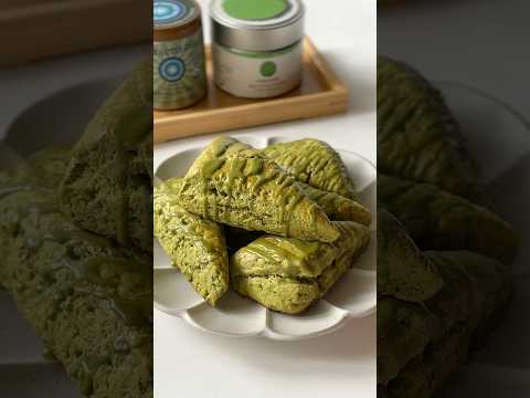 Maple Chai Matcha-Glazed Matcha Scones | perfect pairing for afternoon tea