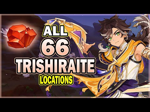 All 66 Trishiraite Locations (Up to 198 Trishiraite Possible) - Efficient Farming Route | Genshin