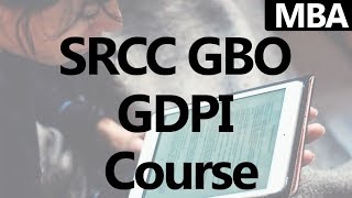 SRCC GBO GDPI COURSE