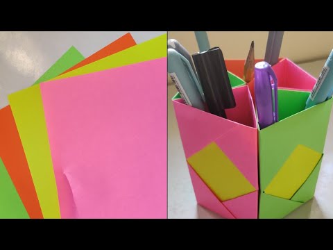 pen Stand using only 3 products| DIY pen stand| easy craft ideas ❤️ #craft #craftideas #penstand