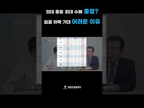 충청 지역 의대 합격선 하락 기대 어려운 이유