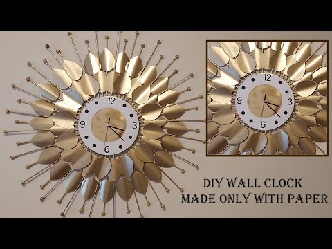 DIY How to make a Wall Clock Craft with Paper ll Homemade Wall Clock Craft ideas