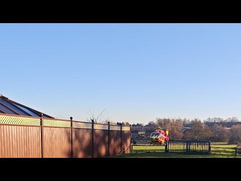 Midlands Air ambulance take off from my local flying spot