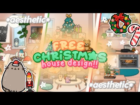 🎄ALL FREE CHRISTMAS HOUSE DESIGN!! all free house design in toca boca || toca boca world designs 🌈⚡