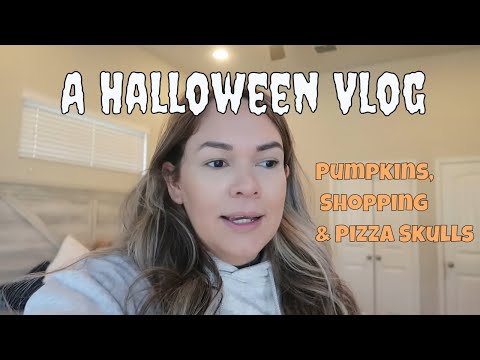 Pumpkins, Shopping & Pizza Skulls: Mom's Halloween Day in My Life #vlog