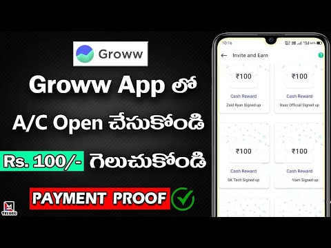 Groww App Refer And Earn Money In Telugu With Payment Proof | Trading Apps | Earn Money Telugu