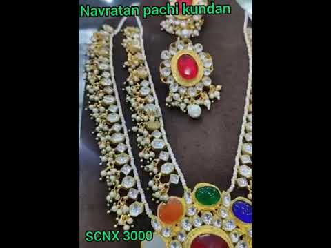 Jewelery, necklace in pachi kundan premium quality at Rs 7500/ whtsap 9855194934