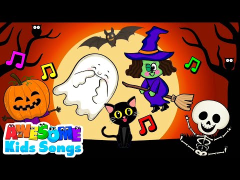 Five Little Monsters & Ghosts Halloween Songs + Vocabulary for Kids | Fun Nursery Rhymes