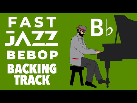 Fast Jazz Backing Track Bebop Jazz for Piano, Guitar, Saxophone