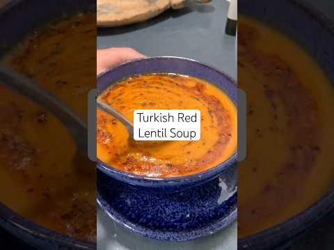 Turkish Red Lentil Soup Recipe! #lentilsoup #souprecipe #vegansoup