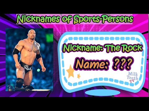 Nicknames and Real names by which you know Famous Sportspersons