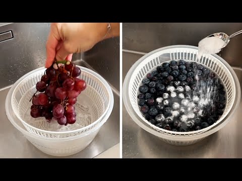 Friendly Reminder To Wash Your Fruit And Veggies 🫐🍇🥬 #washingfruits