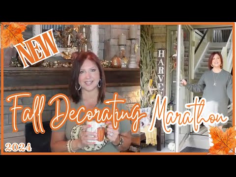 🍁NEW FALL DECOR HOME TOUR MARATHON | COZY AUTUMN DECOR IDEAS & TIPS FOR DECORATING FOR FALL 2024