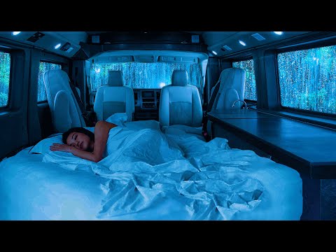 Rain Sounds For Sleeping ⚡ Heavy Rain & Thunder on Cozy Car help Relax, Sleep Quickly, Cure Insomnia