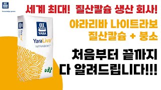 야라의 질산칼슘은 왜 세계 1등 일까? 세계 최대! 질산칼슘 생산회사의 야라리바 나이트라보! 처음부터 끝까지 다 알려드립니다. | 농사 100단