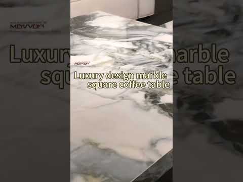 #shorts Exquisite Marble Square Coffee Table: Perfect Blend of Luxury!