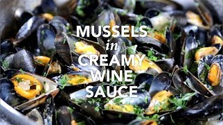 【白酒忌廉煮藍青口 Mussels in a Creamy Wine Sauce】