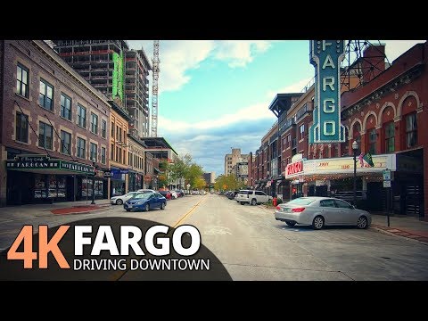 Fargo 4K60fps - Driving Small City - North Dakota, USA