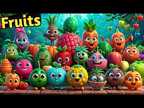 Fruits Name | Learn Fruit Names in Fun Way (2024) | English Vocabulary for kids #toddlers