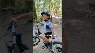 Just love her smile after that last hill!! 🙌😄 #enjoytheride #mtbkids #mountainbiking #funwithkids