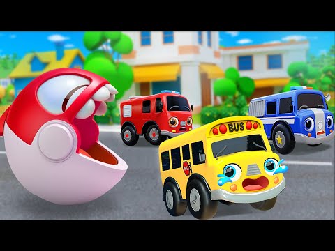 Run Run Away | Escape from Pacman Dinosaur | Nursery Rhymes & Kids Songs - Baby Car Songs TV