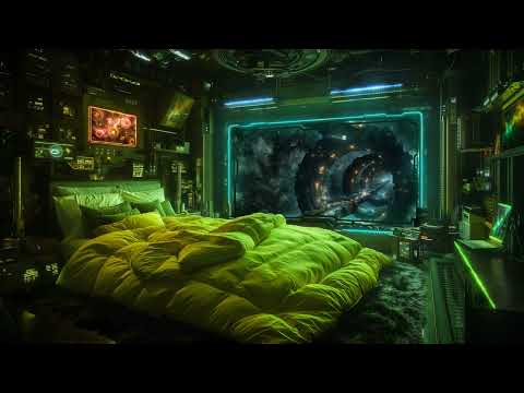 Deep Space Trek | Living on a Space Station | Relaxing Sounds of Deep Space Flight | 10 hours