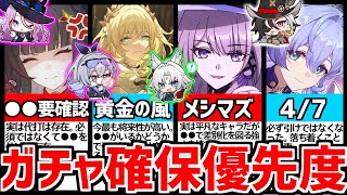 【崩壊スターレイル】ver3.0総勢８名！これで後悔しない！星５限定キャラガチャ確保優先度解説！【崩スタ/スタレ/マダムヘルタ/アグライア/ロビン/霊砂/銀狼/アグライア/飛霄/ヒショウ】