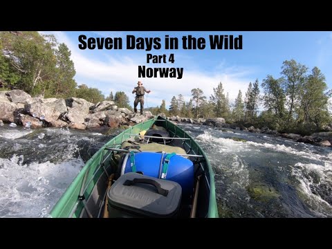 Wilderness Canoe Adventure - Part 4.  Descending the River Røa in Norway.  White Water Rapids.