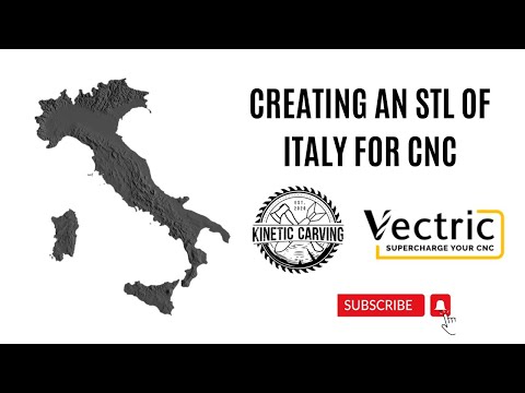 Importing Raw STLs of Italy into #vectric #aspire and Creating a Finished STL