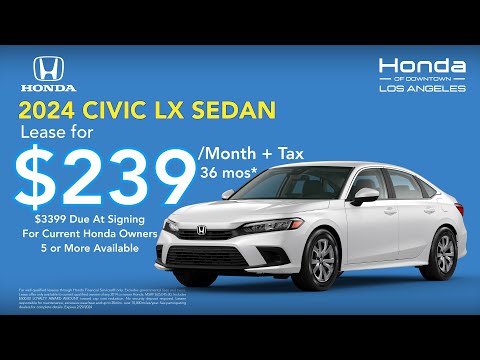 Unlock your dream ride with the 2024 Honda Civic LX Lease | Honda of Downtown Los Angeles