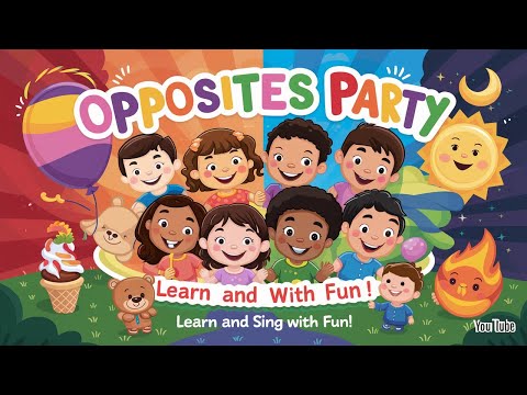 🎉 Opposites Party: Learn and Sing with Fun! | Fun Learning Song for Kids 🌟