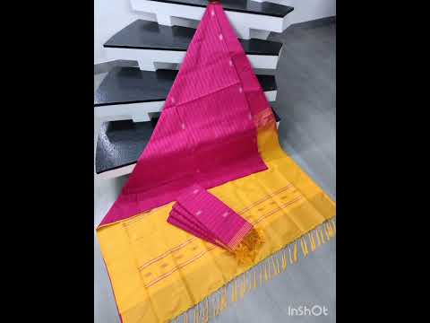 Banana silk with running contrast blouse 1300+$ WhatsApp 8369366979 #bananapithsarees #trending